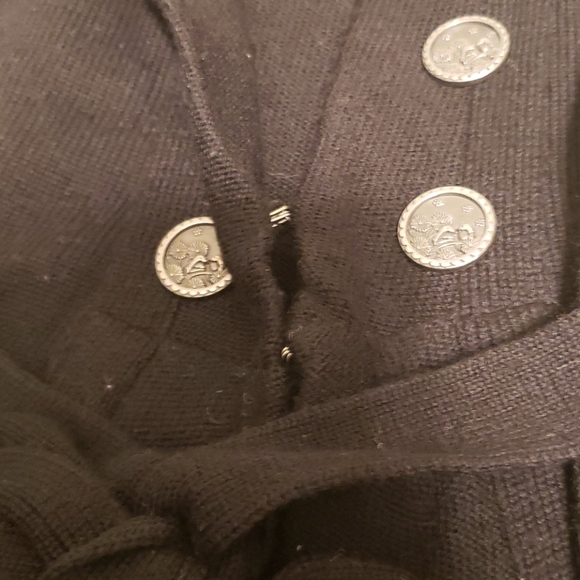 Black cardigan sweater with pockets - Picture 5 of 5